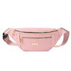 Women's Gray Nylon Fanny Pack - Adjustable Waist Bag with Multiple Zippered Compartments for Running, Travel & Daily Use