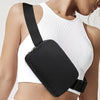 Black Nylon Multi-Pocket Sling Bag – Women's Crossbody & Waist Pack, Polyester-Lined, Zipper Closure