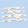 5-Pack Dual Grit 180/240 Half-Moon Nail Files and Buffers Professional Washable Disinfectable Manicure Tools