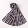 Long Jersey Hijab - Lightweight Breathable Solid Scarf, Windproof Elegant Shawl for Women