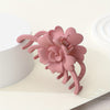 Matte Flower Hair Clip - Large Non-Slip Floral Barrette, Solid Color (1pc)