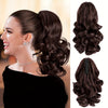Curly Wavy Clip-In Ponytail – Clip-On Volumizing Hair Extension for Women – Heat-Resistant Fiber