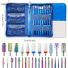 30-Piece Nail Drill Bit & Polishing Set – Tungsten Steel Nail Art Manicure Tools with Cleaning Brush for Acrylic & Gel Nails
