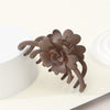 Matte Flower Hair Clip - Large Non-Slip Floral Barrette, Solid Color (1pc)