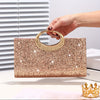 Sequin Evening Clutch with Gold Chain – Glitter Party Handbag for Weddings, Dances & Gifts