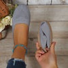 Breathable Slip-On Women's Flats Comfortable Soft PU Sole Casual Anti-Slip Shoes Plus Size