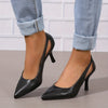 Women's Pointed Toe Ankle-Strap Stiletto Heels - Slip-On Cut-Out Dress Pumps