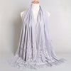 Lace Bridal Shawl – Embroidered Wedding Scarf with Tassels, Windproof Head Wrap & Church Veil