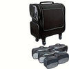 Rolling Cosmetic Case with 360° Wheels — Multi-Compartment Nylon Travel Makeup Organizer