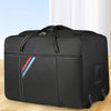 Durable Nylon Travel Bag with Wheels – Foldable Large Capacity Carry Bag for Business Trips, Moving & Air Travel, Black
