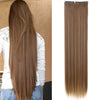 Long Straight Clip-In Hair Extension for Women – One-Piece Synthetic Ponytail Hairpiece, Seamless Natural-Looking Claw Clip