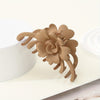 Matte Flower Hair Clip - Large Non-Slip Floral Barrette, Solid Color (1pc)