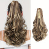 Claw Ponytail Clip-In Long Curly Wavy Synthetic Hair Extension, Heat-Resistant Fiber