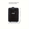 Foldable Portable 4-Wheel Spinner Luggage - Lightweight Nylon Travel Suitcase with Multiple Compartments, Secure Zipper, Black
