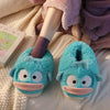 Women's Indoor Cartoon Slippers - Warm Thick-Soled Soft Fabric Home Slippers for Autumn Winter