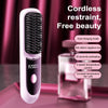Cordless Hair Straightening Comb for Women – Ionic Anti-Scald LCD Temperature Control, Fast Heat-Up, USB Rechargeable (2600/3200 mAh) Portable Travel Styler