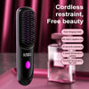 Cordless Hair Straightening Comb for Women – Ionic Anti-Scald LCD Temperature Control, Fast Heat-Up, USB Rechargeable (2600/3200 mAh) Portable Travel Styler