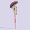 Professional Oval Face Makeup Brush – Golden Handle, Soft Nylon Bristles for Foundation Concealer Powder & Blush