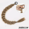 Long Braided Ponytail Extension with Elastic Tie - Heat-Resistant Synthetic Hair for Women, Wrap-Around Ponytail for Daily & Party