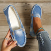 Women's Round Toe Penny Loafers - Comfortable Slip-On Flats