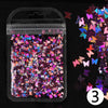 Holographic Butterfly & Heart Nail Glitter Flakes 3D Laser Sequins for Manicure & Nail Art