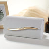 Elegant Flap Evening Clutch with Chain Strap Sequined Solid Color Dinner Bag for Prom Wedding Banquet