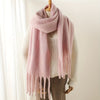 Women's Thick Knit Scarf - Ultra-Warm Windproof Plush Shawl Wrap in Macaron Colors