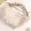 Wide Lace Flower Embroidered Stretch Headband - Elegant Boho Vintage Hair Band for Women