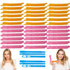 Spiral No-Heat Hair Curlers 18/30/40-Pack Heatless Curling Rods with Styling Hooks for Long & Medium Hair