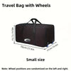 Giant Wheeled Travel Bag – Large Foldable Oxford Fabric Luggage Tote with Extendable Handle & Smooth Crystal Wheels for Travel, Moving, College