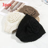2-Pack or 3-Pack Floral Knit Headbands for Women & Teens - Soft Warm Winter Hairbands in Navy, Brown, Red, Black, All-Season Casual & Holiday Gift