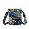 Vintage Floral Ethnic Crossbody Bucket Bag for Women – Canvas Flap Purse with Adjustable Strap