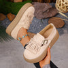 Women's Platform Mary Jane Loafers Thick-Soled Bowknot Fringe Slip-On Flats