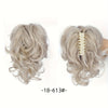 Wavy Short Clip-In Ponytail for Women - Voluminous Clip-In Bun with Adjustable Wires, Heat-Resistant Fiber