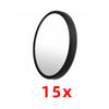 High-Definition Makeup Mirror 5x/10x/15x Magnification — Portable Suction Cup Travel Mirror, Clear Glass Black Frame
