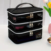 Large Capacity Nylon Multi-Layer Makeup Bag Organizer, Mesh Cosmetic Pouch for Travel & Home, Portable Unisex