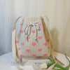 Heart Pattern Drawstring Bucket Bag for Women - Classic All-Match Handbag