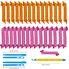 Spiral No-Heat Hair Curlers 18/30/40-Pack Heatless Curling Rods with Styling Hooks for Long & Medium Hair
