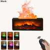 USB Fireplace Heater & Humidifier with Remote — 7-Color Real Flame Effect, Timer, Aroma Diffuser, Auto Shut-Off, Low-Voltage USB for Home Office Bedroom