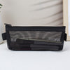 Heart Mesh Cosmetic Bag – Clear Travel Makeup Brush Organizer & Lipstick Pouch
