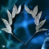 Handmade Rhinestone Leaf Headband Angel Theme — Bridal Wedding Hairpiece Retro Party Headwear