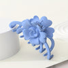 Matte Flower Hair Clip - Large Non-Slip Floral Barrette, Solid Color (1pc)