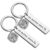 Compass Friend Keychain Set Long Distance Friendship Gift for Sister and Friends Sentimental Metal Keepsake