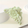 Matte Flower Hair Clip - Large Non-Slip Floral Barrette, Solid Color (1pc)