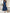 Navy Deep V A-Line Maxi Dress with Flutter Ruffle Sleeves & Elastic Waist — Elegant Vintage Women's Dress