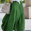 Plus Size Women's Elegant Maxi Skirt Flared Hem Non-Stretch Pants-Skirt for Office, Party & Wedding
