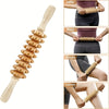 Wooden Fascia Massage Roller Wheel – Handheld Myofascial Roller for Body, Neck & Back, Portable Muscle Relief Gift