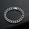 8mm Cuban Link Bracelet 316L Stainless Steel Gold & Black Plated - Men's Hip Hop Chain, 18/20/22 cm (7.1/7.9/8.7 in)