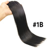 Clip-In Straight Remy Human Hair Extensions 8-Piece (120g) Natural Black Seamless Invisible Clips