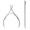 4-Piece Professional Stainless Steel Manicure Kit - Nail Clippers, Scissors, Nippers & Cuticle Pusher